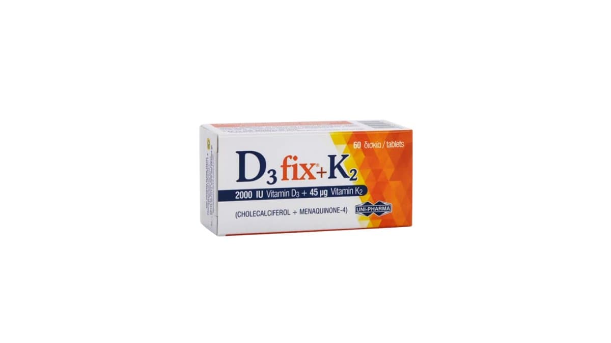 Vitamin D3-Fix 2000IU & K2 45mcg 60Tabs