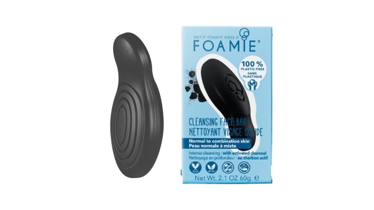 Foamie Cleansing Face Bar With Activated Charcoal 60g